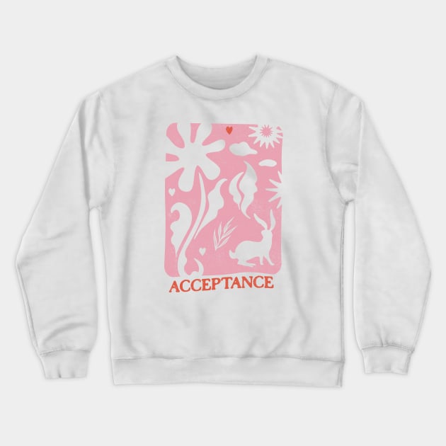 Boho Pink Acceptance Crewneck Sweatshirt by Annelie